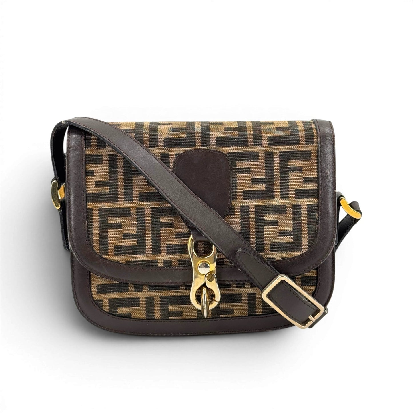 FENDI ズッカキャンバス ブラウン ヴィンテージ Y2K ショルダーバッグ