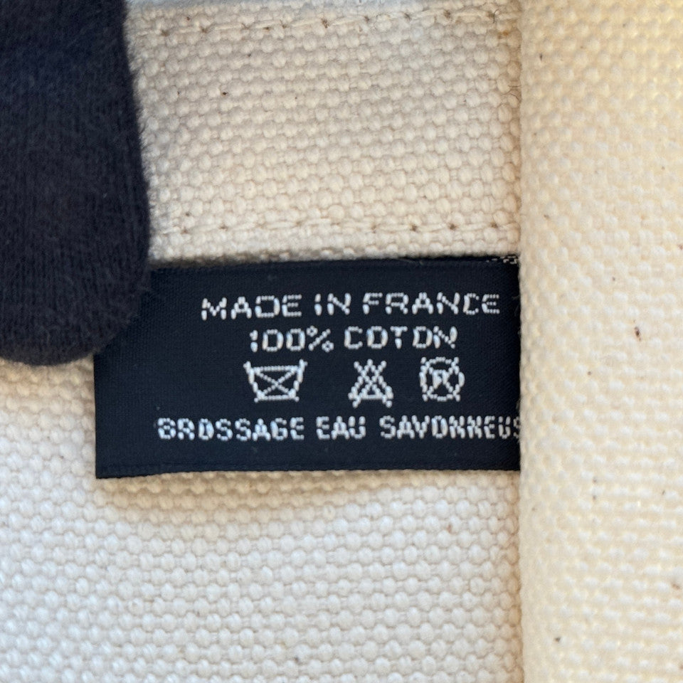 HERMES ホワイト x ブラック ボラボラMM ハンドバッグ