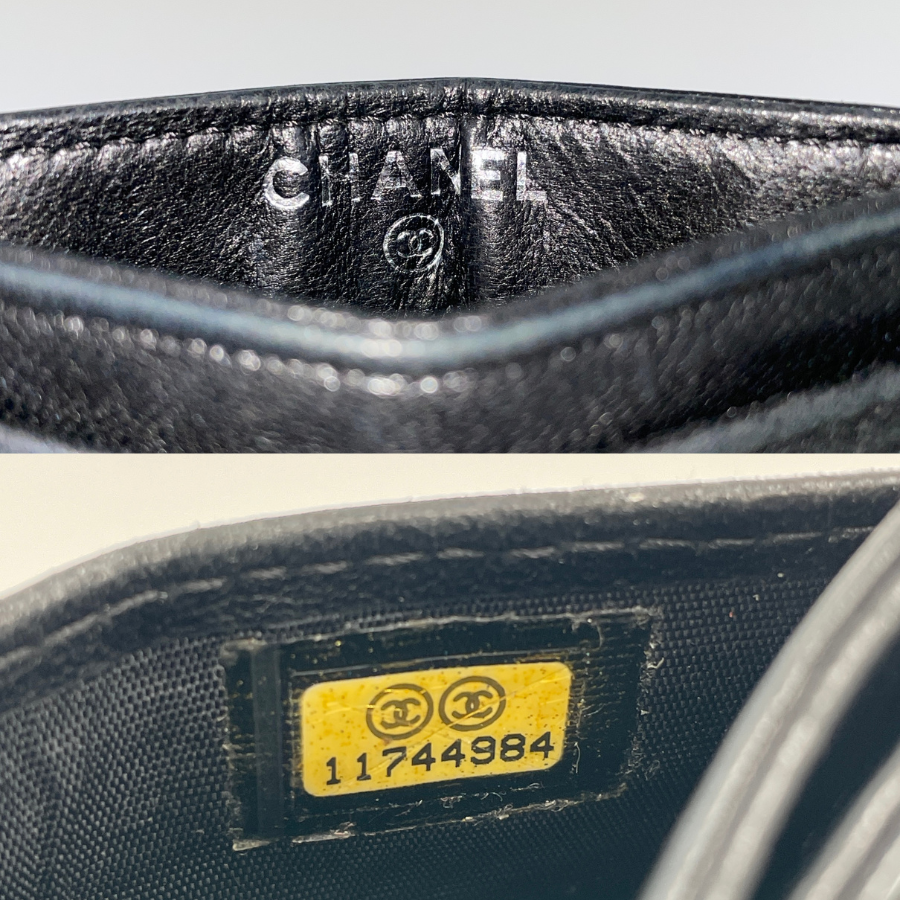 CHANEL　カードケース　ココマーク　カメリア　キャビアスキン