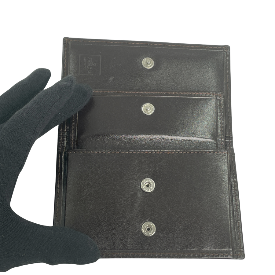 FENDI　財布　二つ折り　ズッカキャンバス