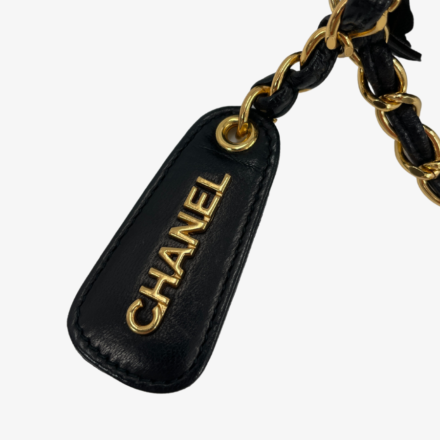 CHANEL Coco Lambskin Lock Turn Chain Shoulder Bag
