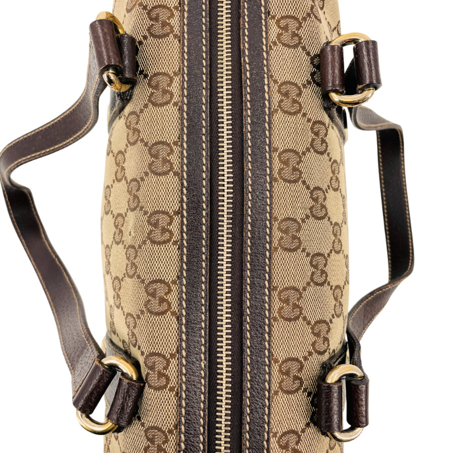 GUCCI GGキャンバス ボストンバッグ