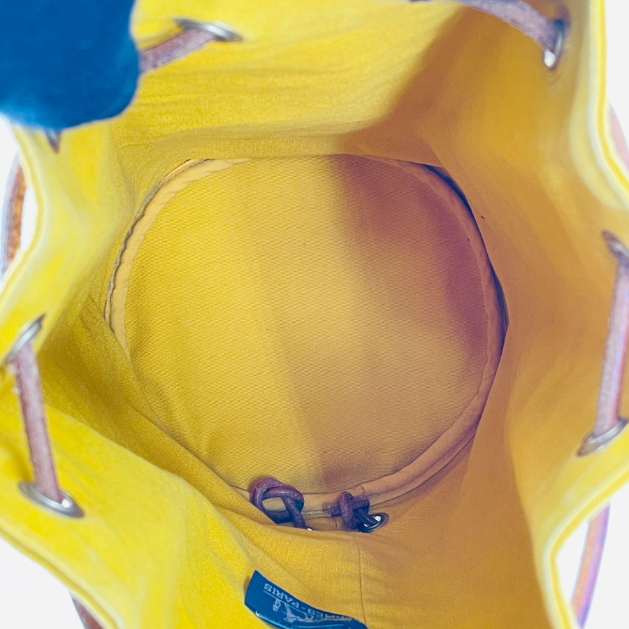 HERMES ショルダーバッグ POLOCHON MIMILE PM 100857M JAUNE キャンバス PALLADIUM(GOLD)