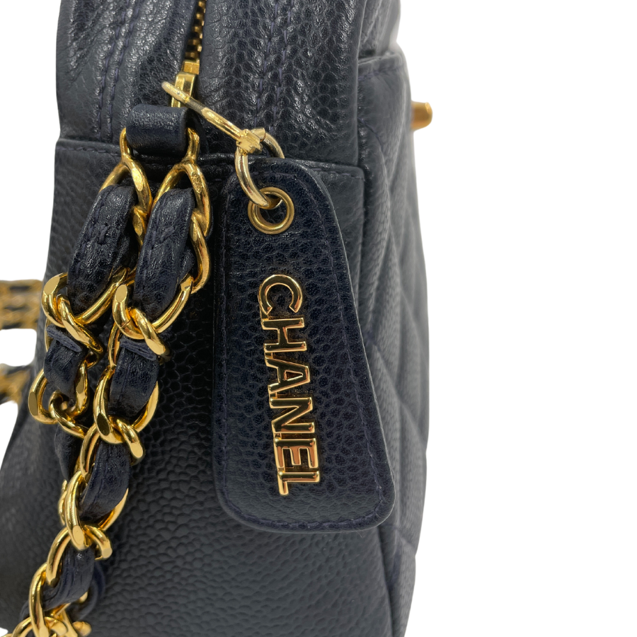 CHANEL Coco Caviar Chain Shoulder Bag