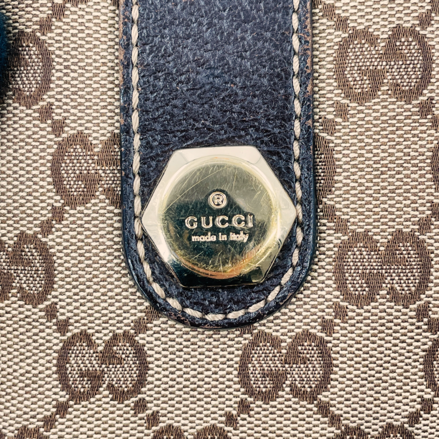 GUCCI GGキャンバス ボストンバッグ