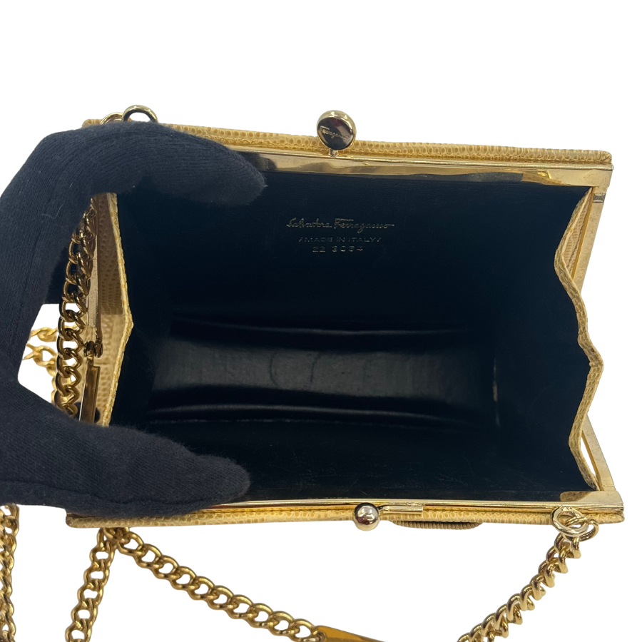 Ferragamo　ヴァラリザード　チェーンショルダーバッグ