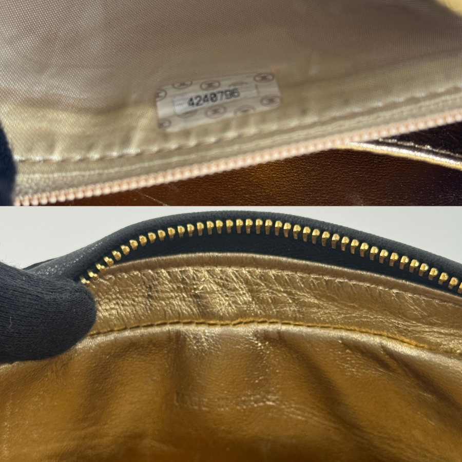 CHANEL　サテンチェーンショルダー　カメリア