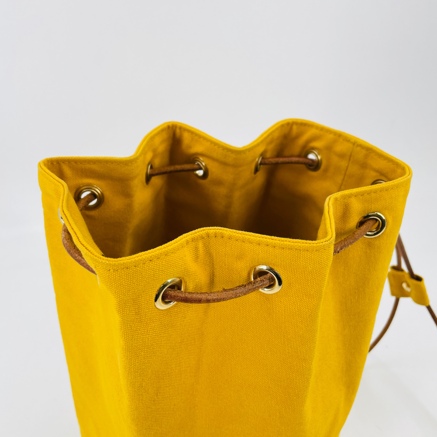 HERMES ショルダーバッグ POLOCHON MIMILE PM 100857M JAUNE キャンバス PALLADIUM(GOLD)