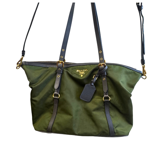 PRADA 2WAYバッグ  ナイロン  グリーン