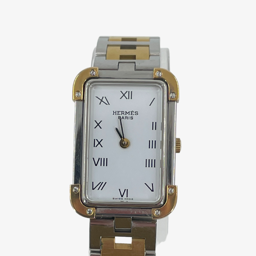 HERMES Silver & Gold Croazur Clipper Watch