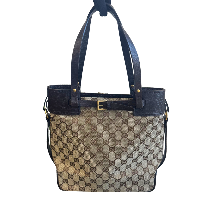 GUCCI  GGキャンバス/レザー  トートバッグ