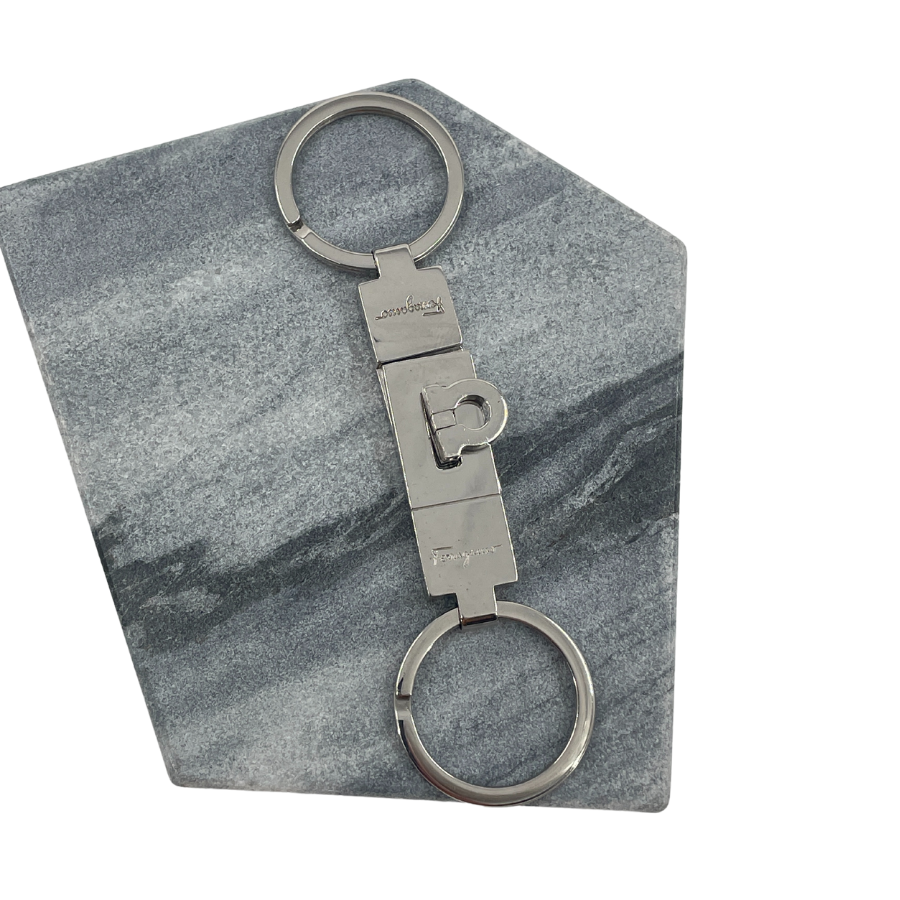 SALVATORE FERRAGAMO Silver Key Holder