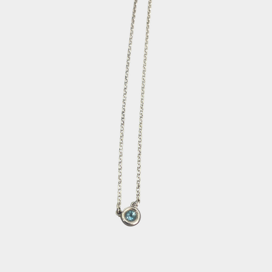 TIFFANY　バイザヤード　アクアマリン　ネックレス