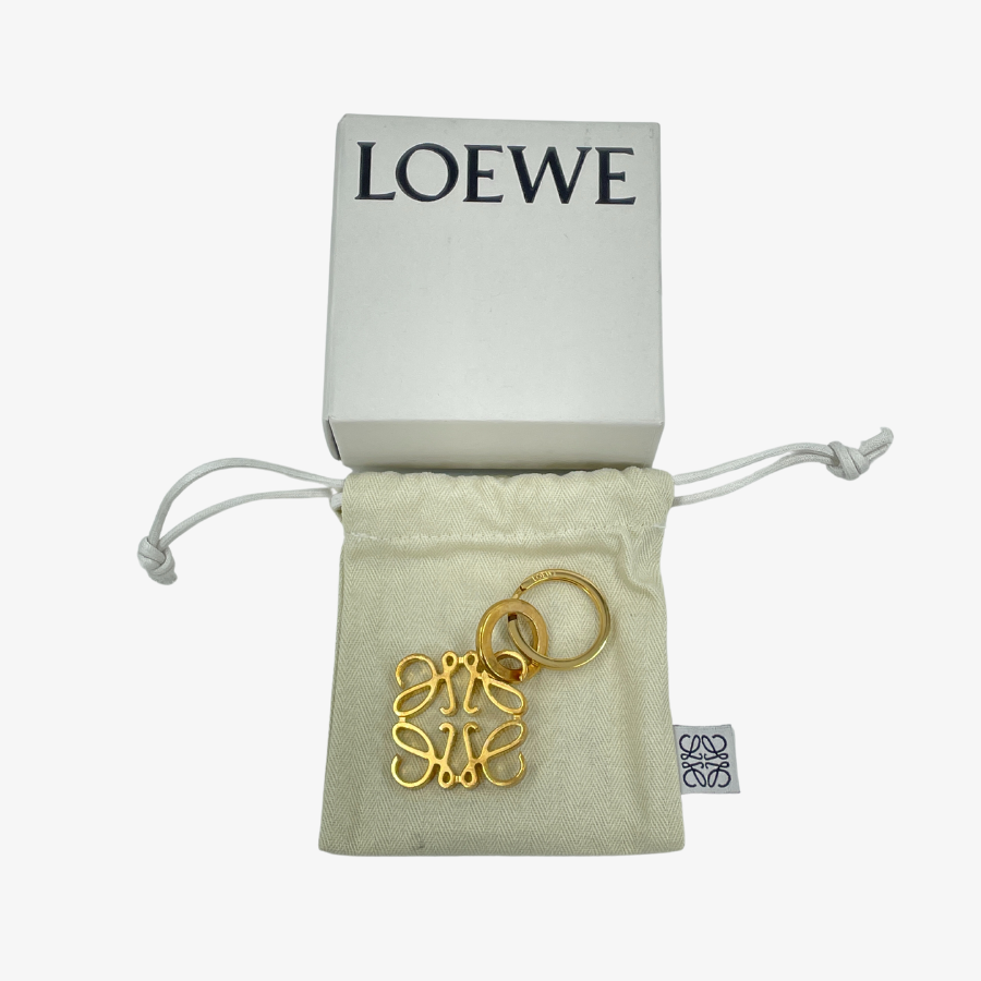LOEWE Gold Anagram Key Holder