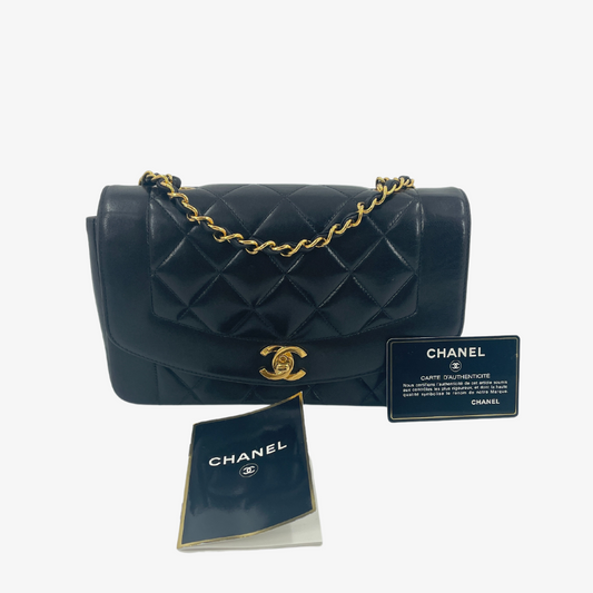 CHANEL Matelasse Lambskin Diana Chain Shoulder Bag