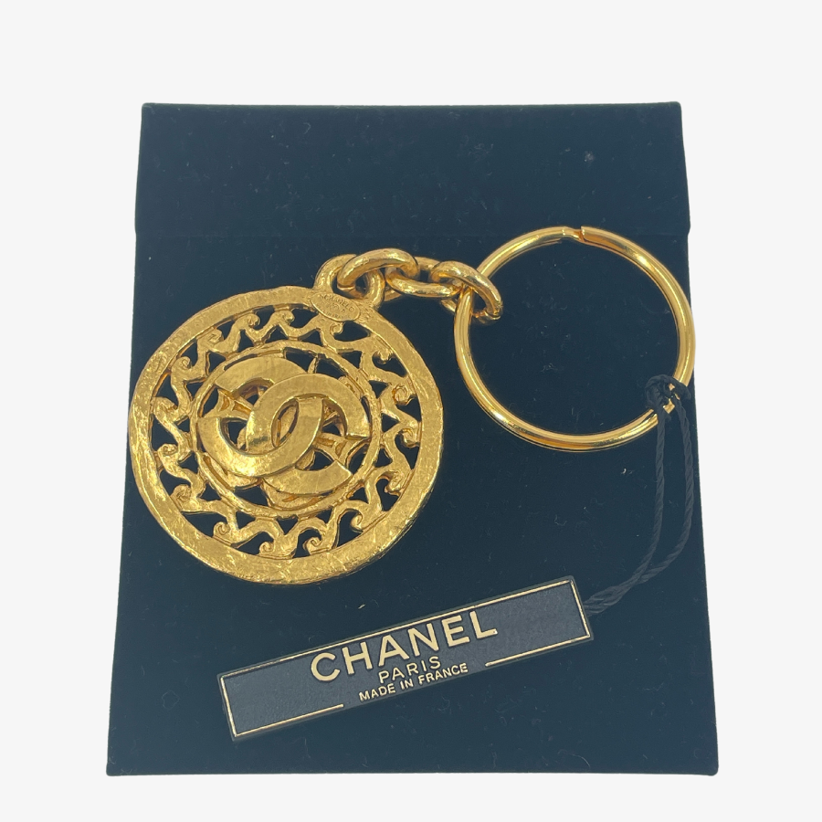 CHANEL Coco Mark Gold Key Ring 95A