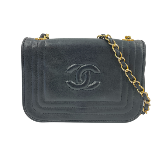 CHANEL Lambskin Coco Mini Chain Shoulder Bag