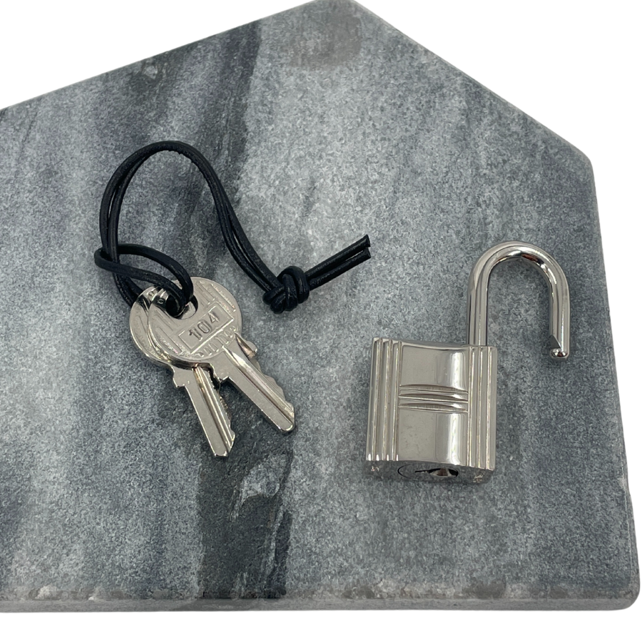 HERMES Silver Padlock