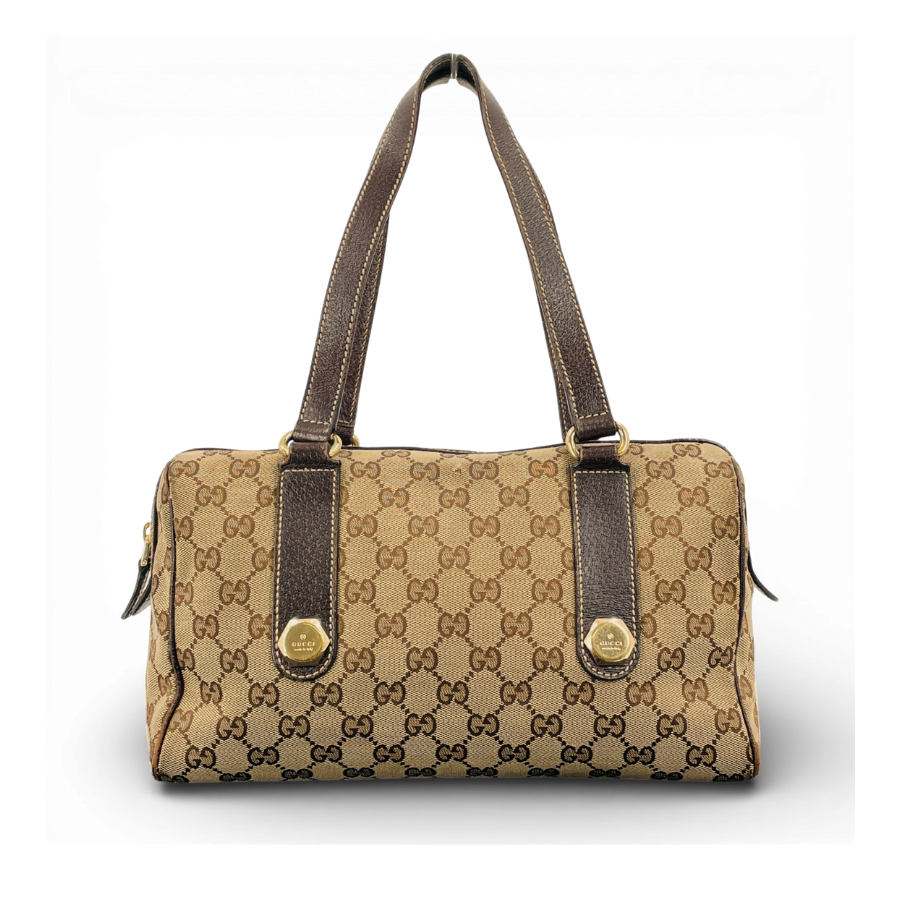 GUCCI GGキャンバス ボストンバッグ