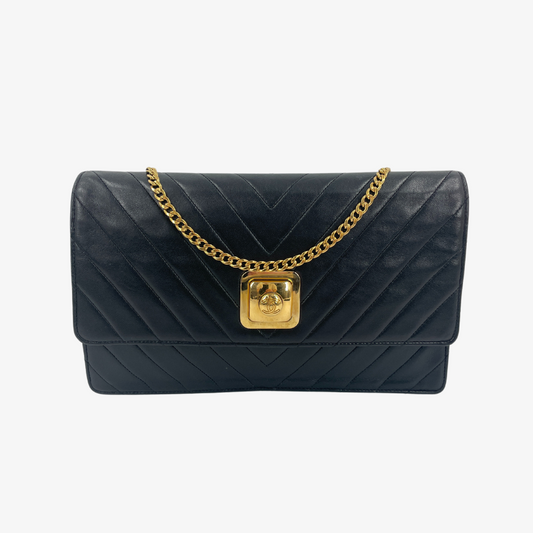 CHANEL Lambskin Chain Shoulder Bag