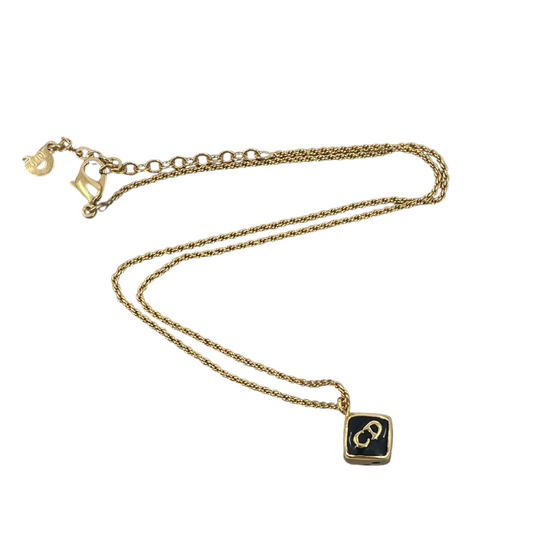 CHRISTIAN DIOR Gold Dice Charm GP