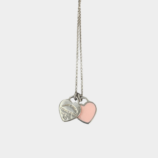 TIFFANY　リターントゥー　ネックレス　ハートタグ2連