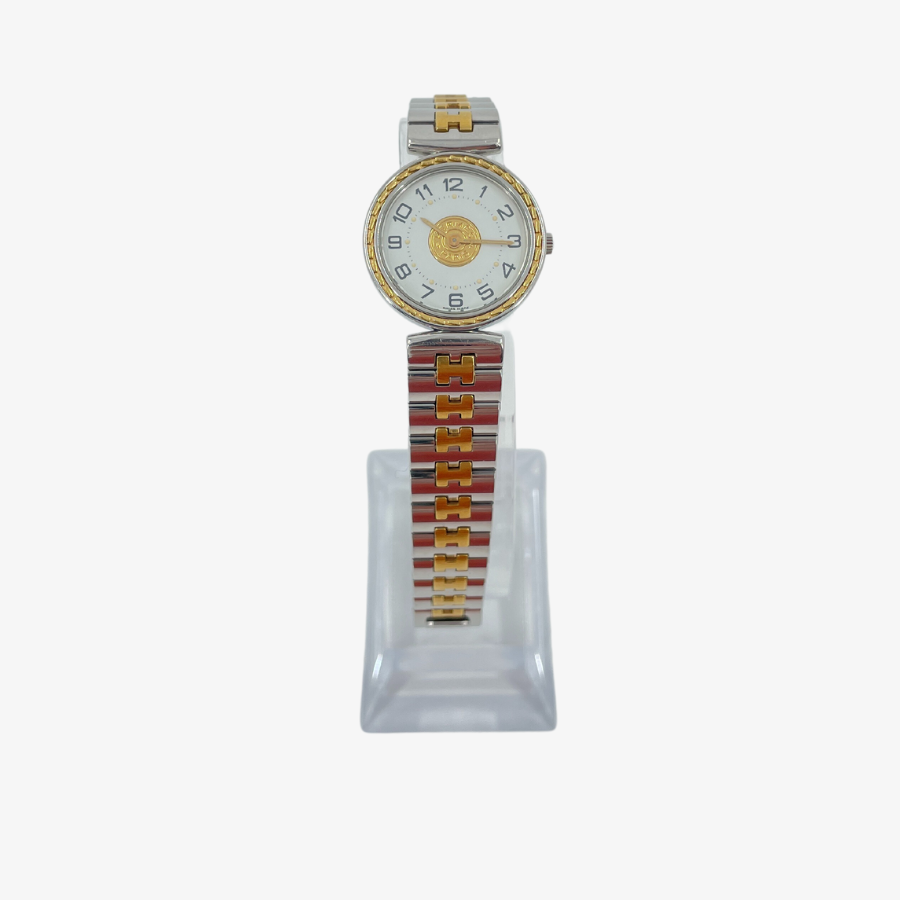 HERMES 1990～2000 Serie 30mm Gold & Silver Watch