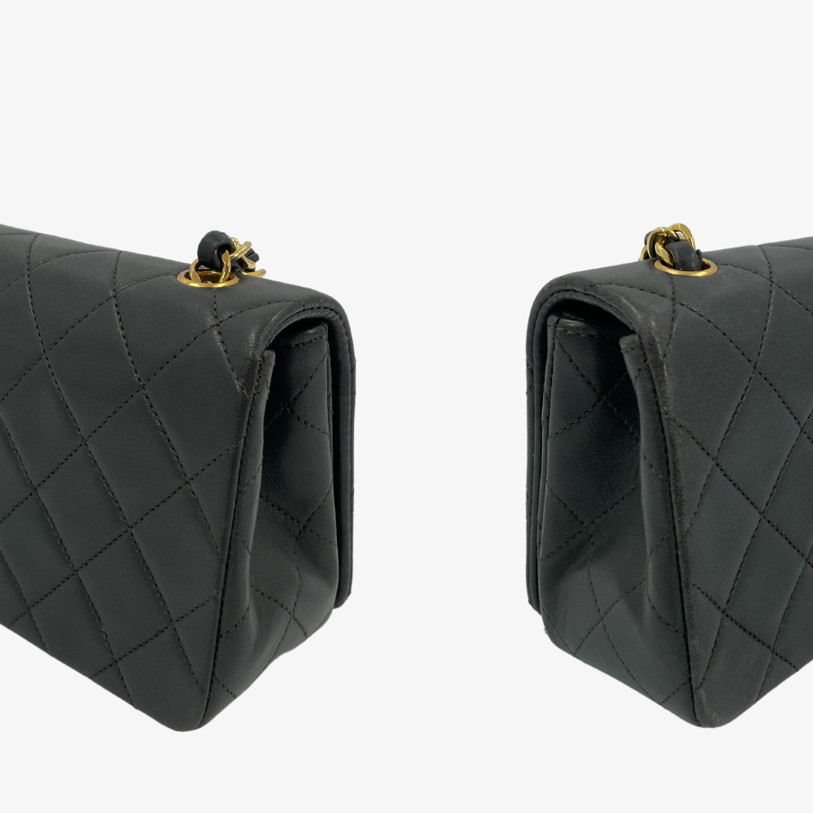 CHANEL Mini Matelasse Full Flap Chain Shoulder Bag Tibi Trunk