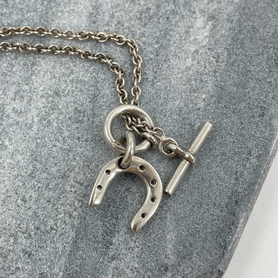 HERMES Silver AG925 Chain Necklace