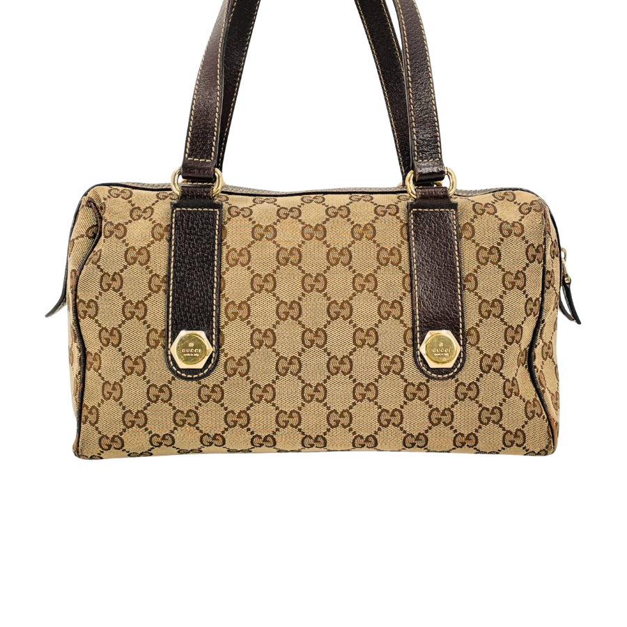 GUCCI GGキャンバス ボストンバッグ