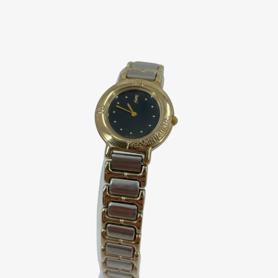 YSL Vintage Silver & Gold Watch
