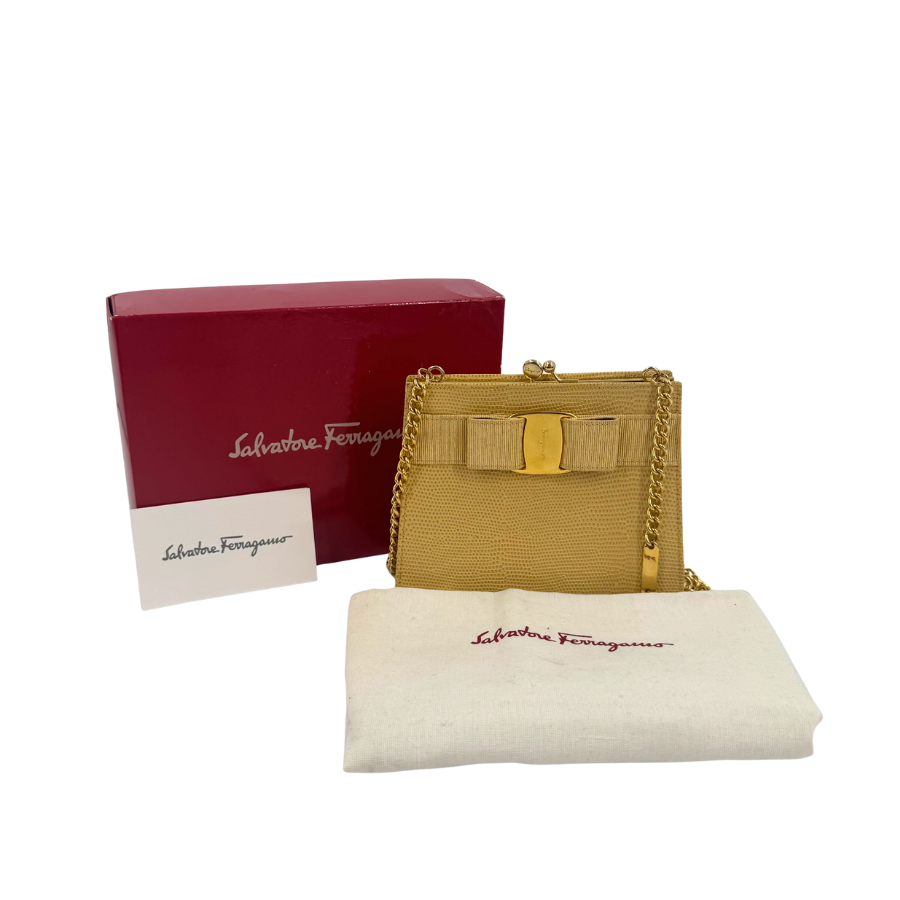 Ferragamo　ヴァラリザード　チェーンショルダーバッグ