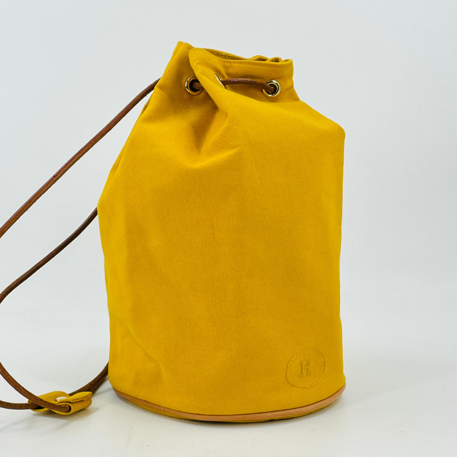 HERMES ショルダーバッグ POLOCHON MIMILE PM 100857M JAUNE キャンバス PALLADIUM(GOLD)