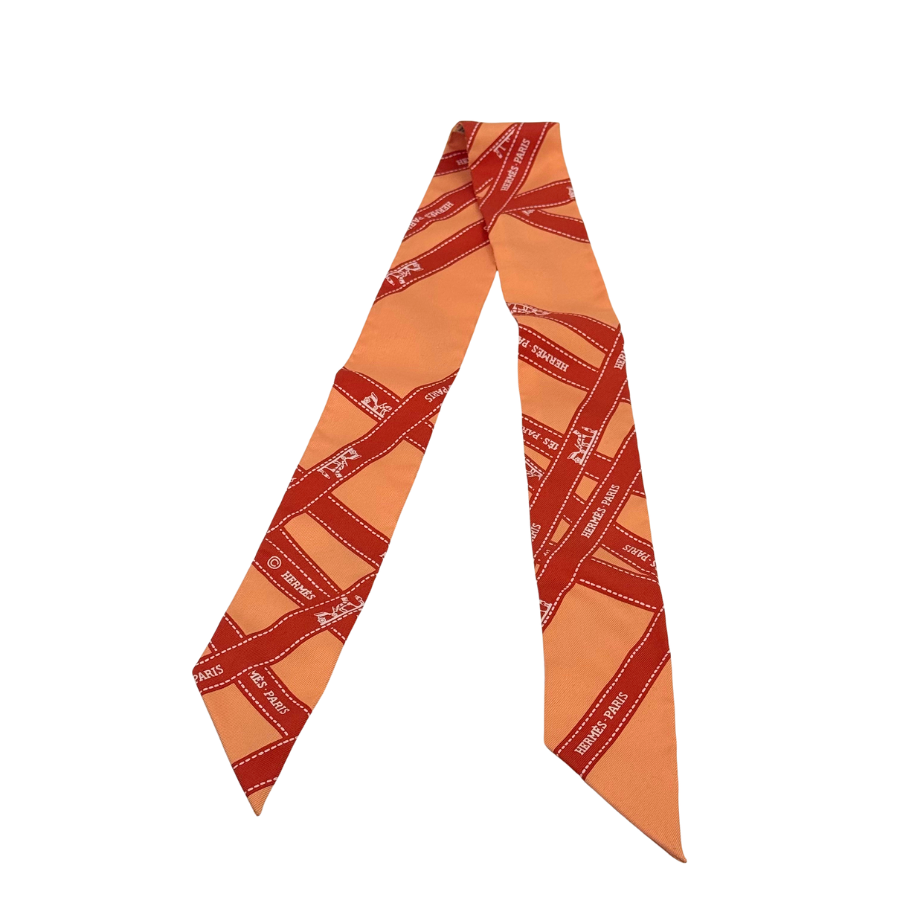 HERMES　ツイリー　オレンジ