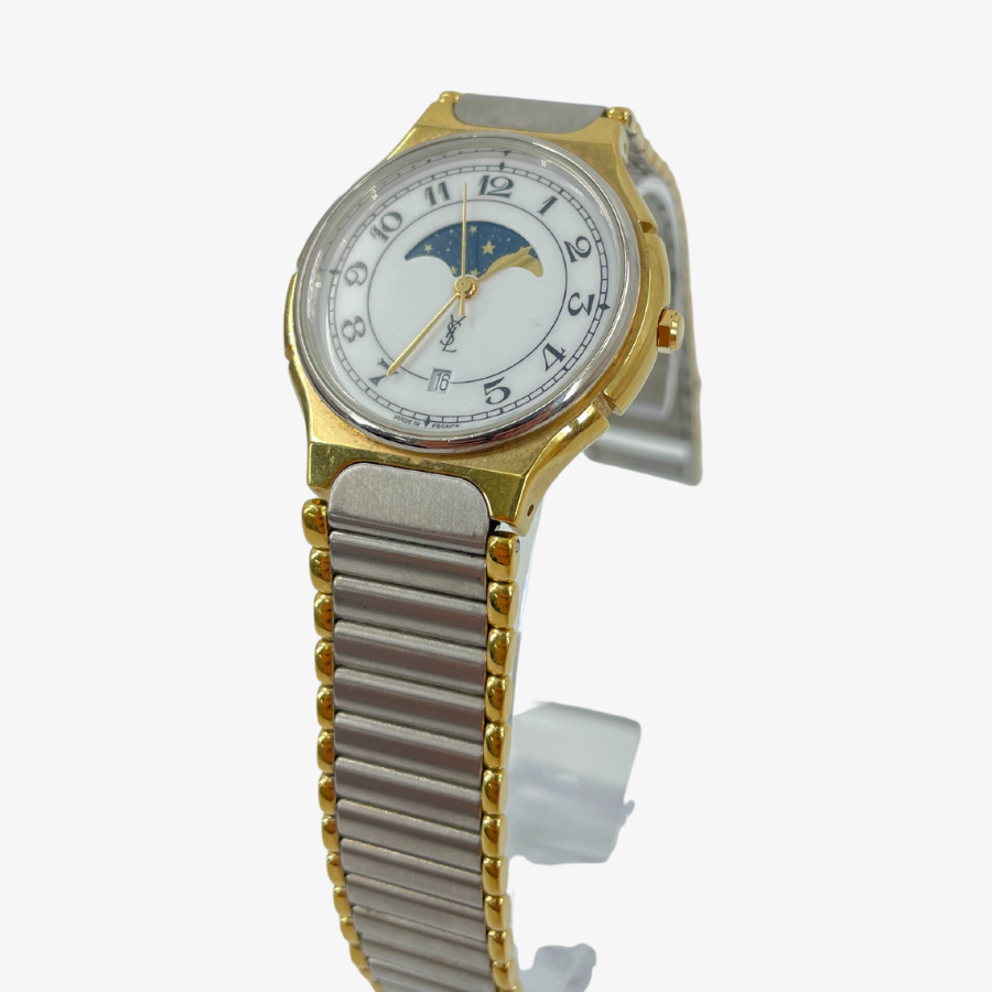 YSL Gold & Silver Moon Phase Watch – Tibi Trunk