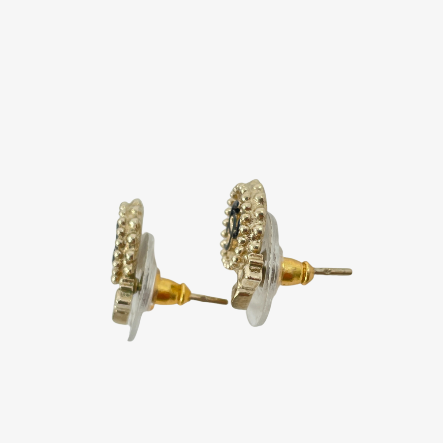 CHANEL Coco Mark Gold Champagne Earring
