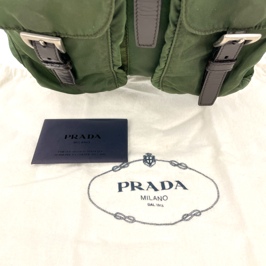 PRADA リュックサック　テスート カーキ