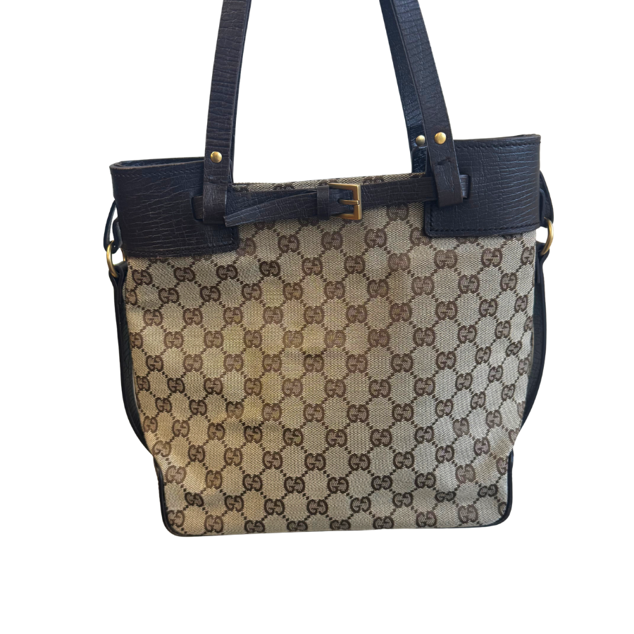 GUCCI  GGキャンバス/レザー  トートバッグ