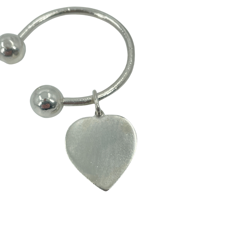 TIFFANY & Co Sterling Silver SV925 Heart Charm Key Ring