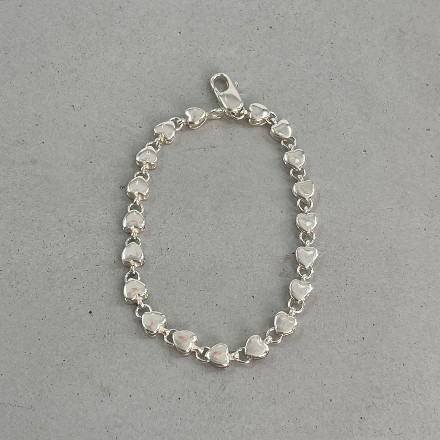 TIFFANY　パフハート　ブレスレット　17cm