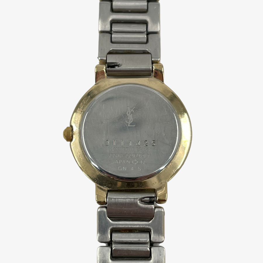 YSL Vintage Silver & Gold Watch – Tibi Trunk