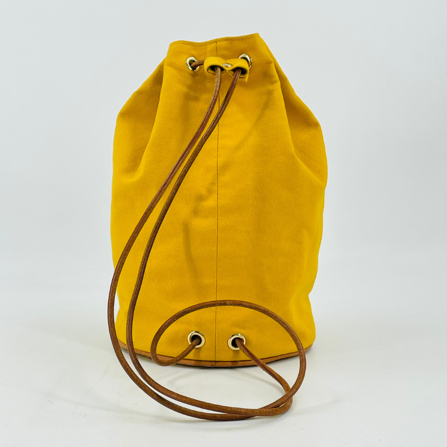 HERMES ショルダーバッグ POLOCHON MIMILE PM 100857M JAUNE キャンバス PALLADIUM(GOLD)