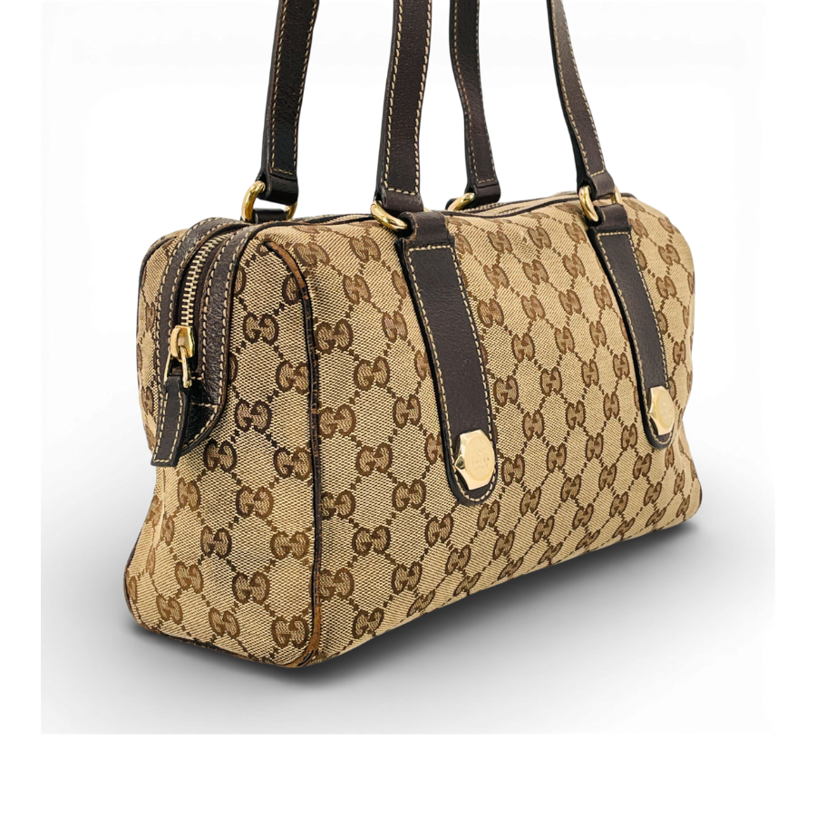 GUCCI GGキャンバス ボストンバッグ