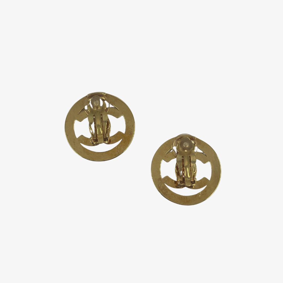 CHANEL Coco Mark Gold Earring 97P