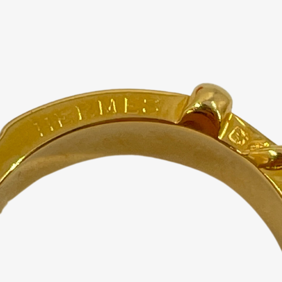 HERMES Gold Scarf Ring Belt