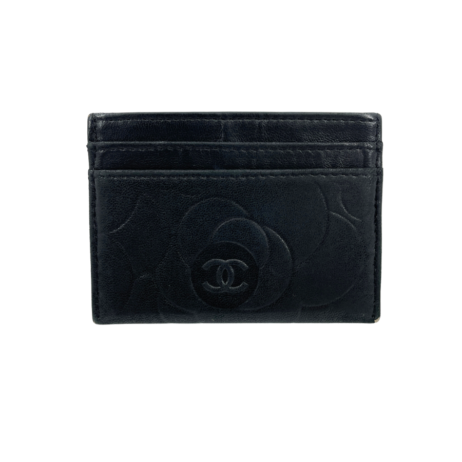 CHANEL　カードケース　ココマーク　カメリア　キャビアスキン
