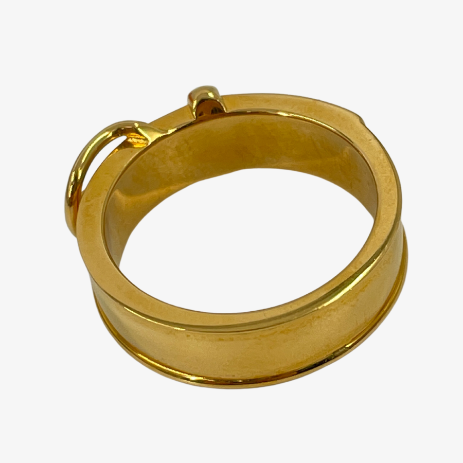 HERMES Gold Scarf Ring Belt