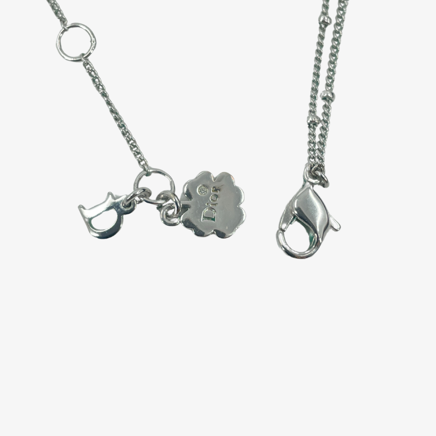 DIOR Silver Double Chain Necklace