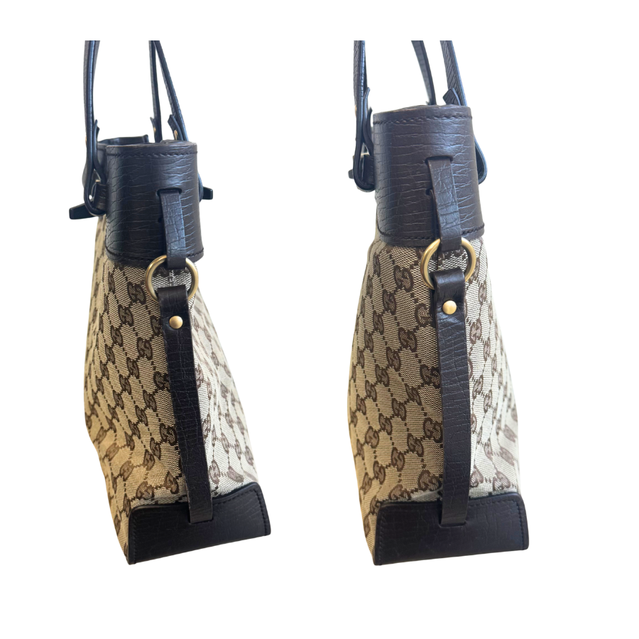 GUCCI  GGキャンバス/レザー  トートバッグ