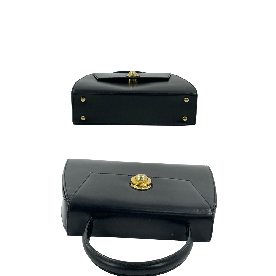 CELINE  スターボール金具  レザー  ハンドバッグ  BK